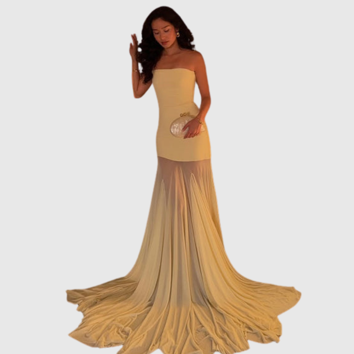 Melody | Women's Strapless Maxi Wedding Guest Dress