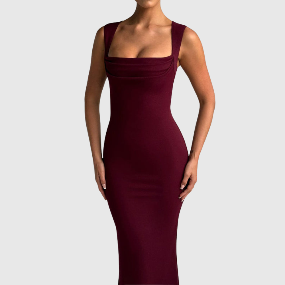 Maia Maxi Dress - Cherry Lacquer