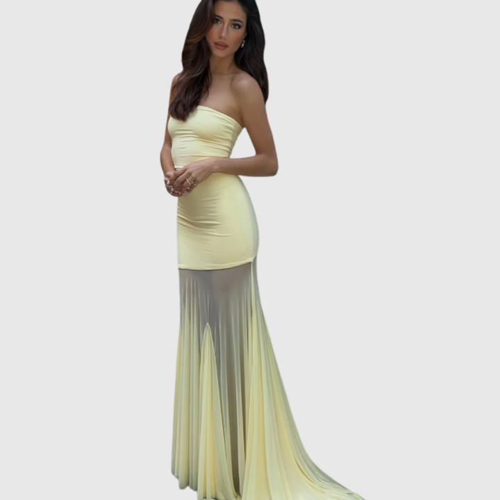 Melody | Women's Strapless Maxi Wedding Guest Dress