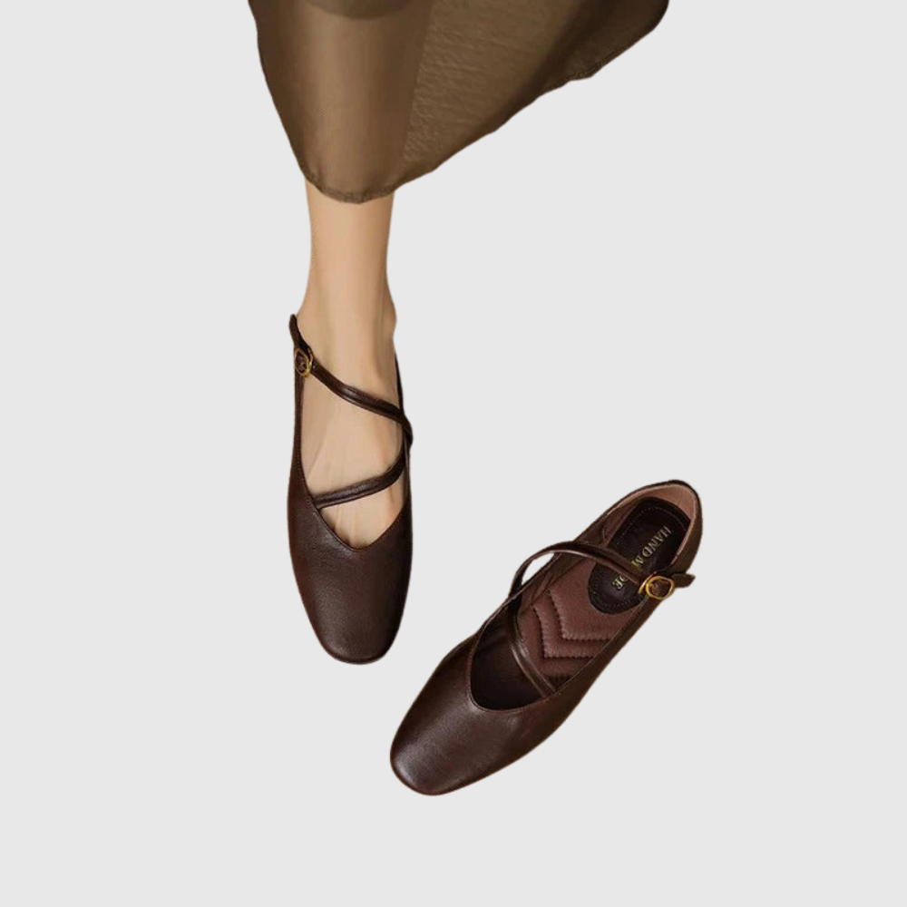 Elora Leather Flats