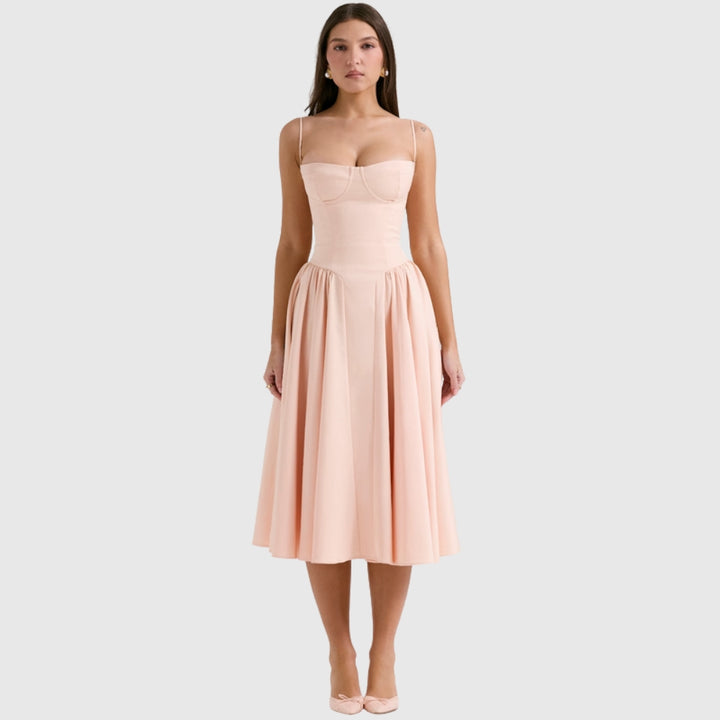 Calliope | Women's Sleeveless Structured Midi Summer Dress