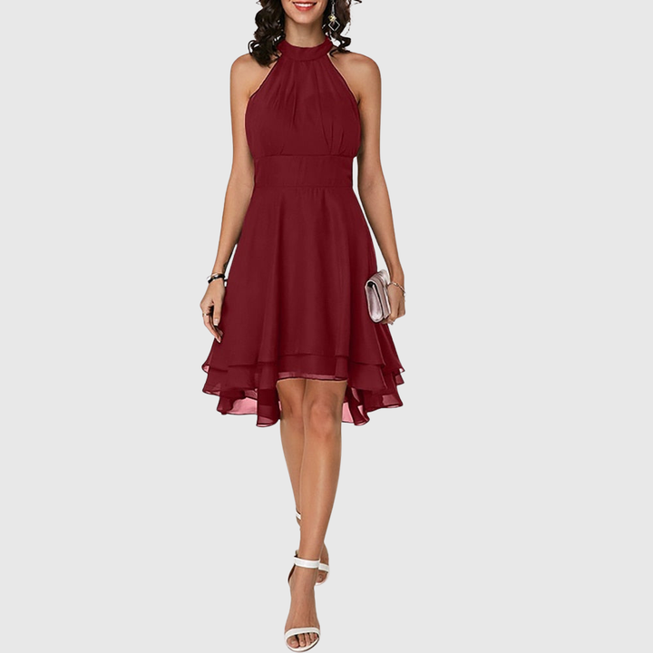 Women’s Halter Cocktail Party Midi Dress
