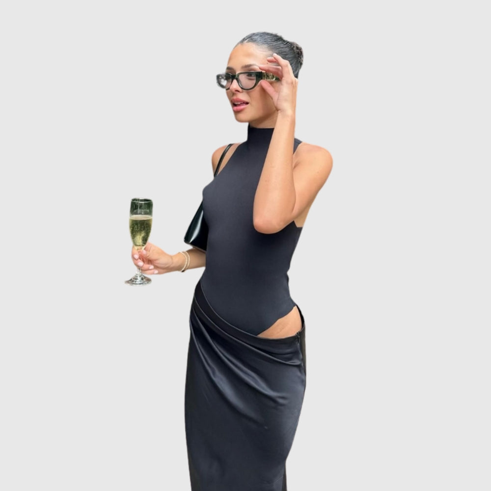 Zara | Women's Sleeveless Cut-out Maxi Wedding Guest Dress
