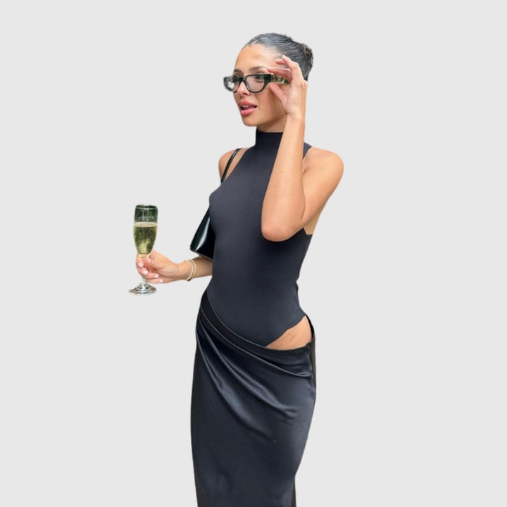 Zara | Women's Sleeveless Cut-out Maxi Wedding Guest Dress
