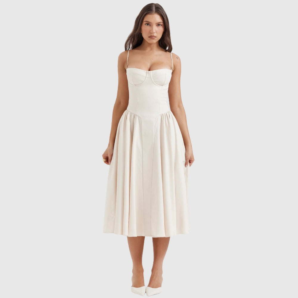 Calliope | Women's Sleeveless Structured Midi Summer Dress