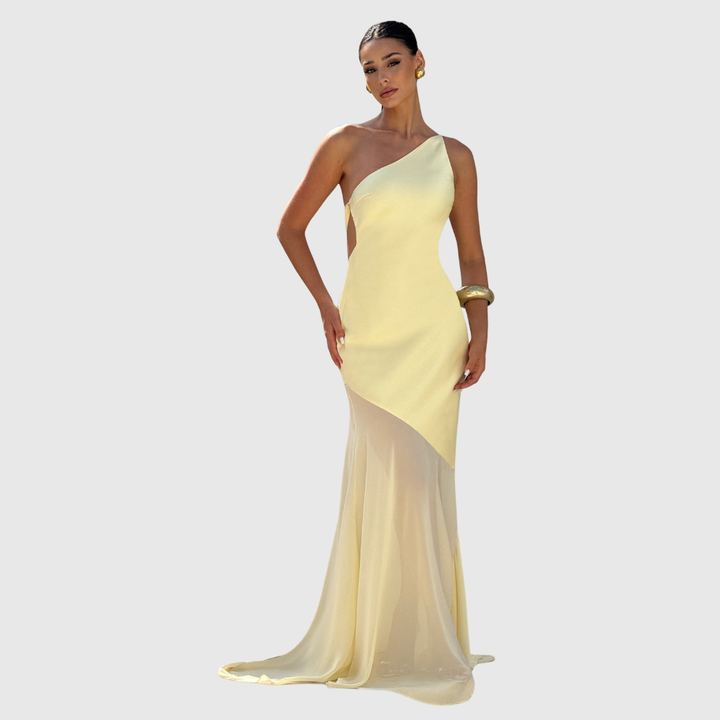 Caprice | Women's One-Shoulder Maxi Wedding Guest Dress