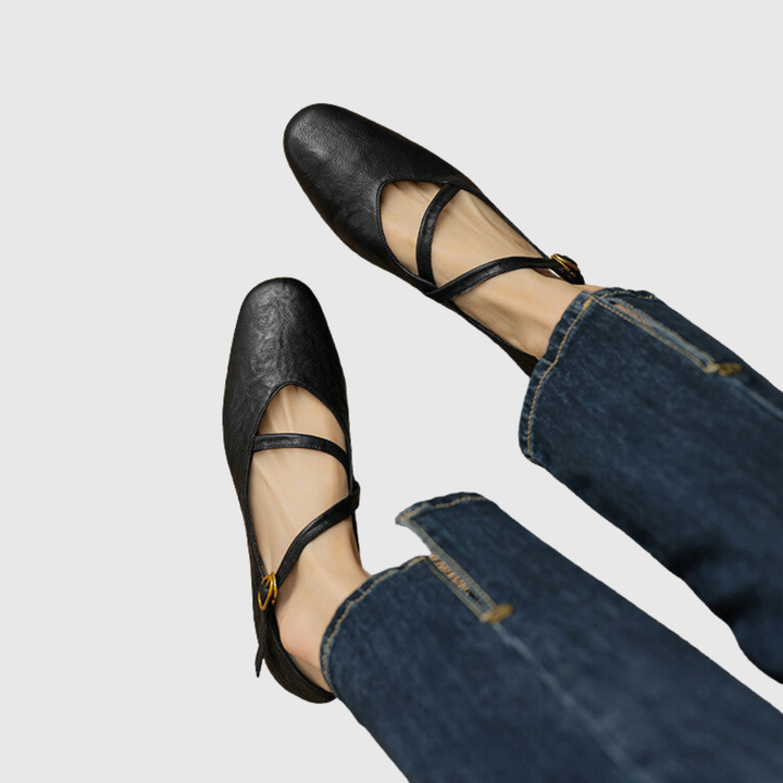 Elora Leather Flats