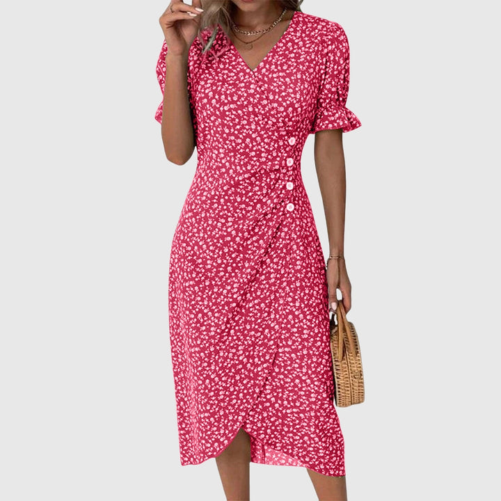 Charlene™ | Fresh Bloom V-Neck Dress