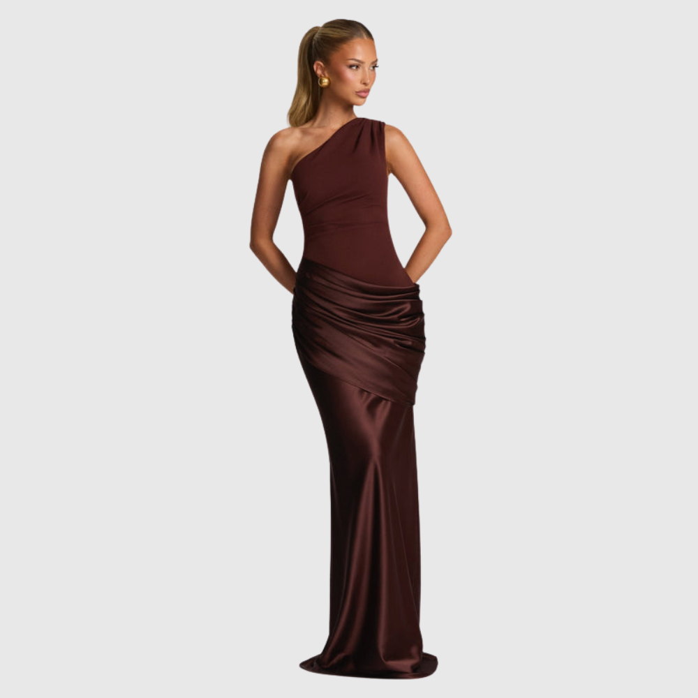 Ophelia | Women's One-Shoulder Maxi Wedding Guest Dress