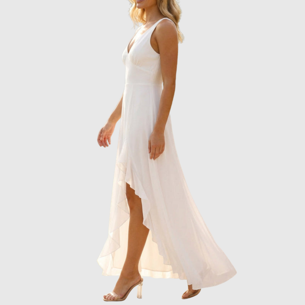 Alora | Women's Sleeveless V-Neck Maxi Summer Wedding Guest Dress