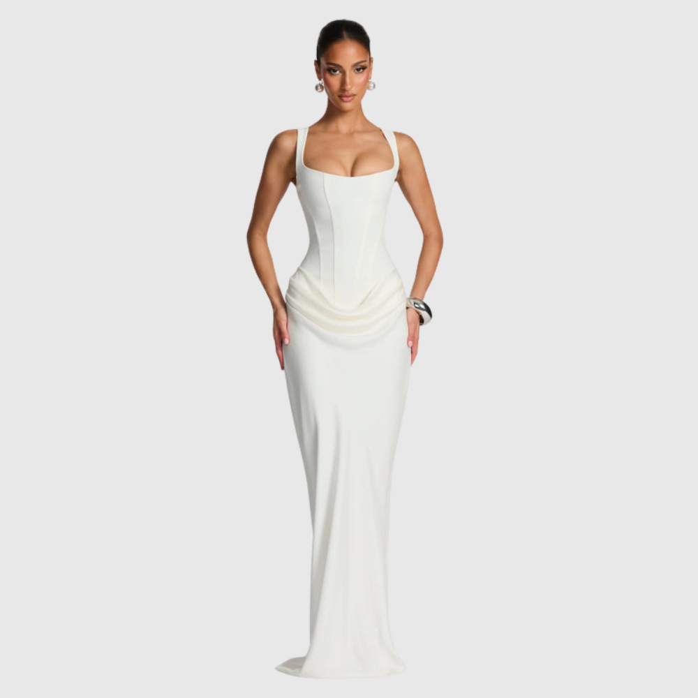 Alina | Women's Sleeveless Bodycon Corset Maxi Wedding Guest Dress