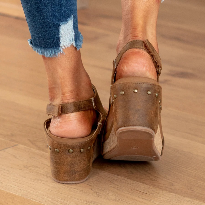 Linda™ | Suede Wedge Sandals