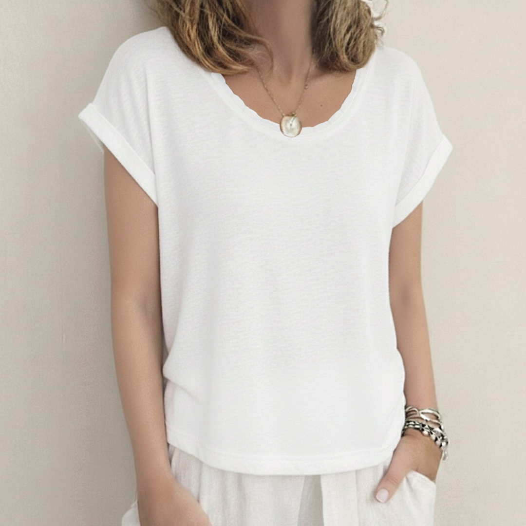Claire - Linen-Look T-Shirt