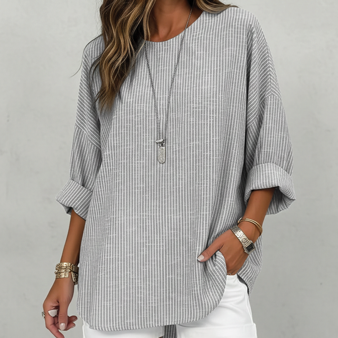 Alice - Striped Casual Blouse