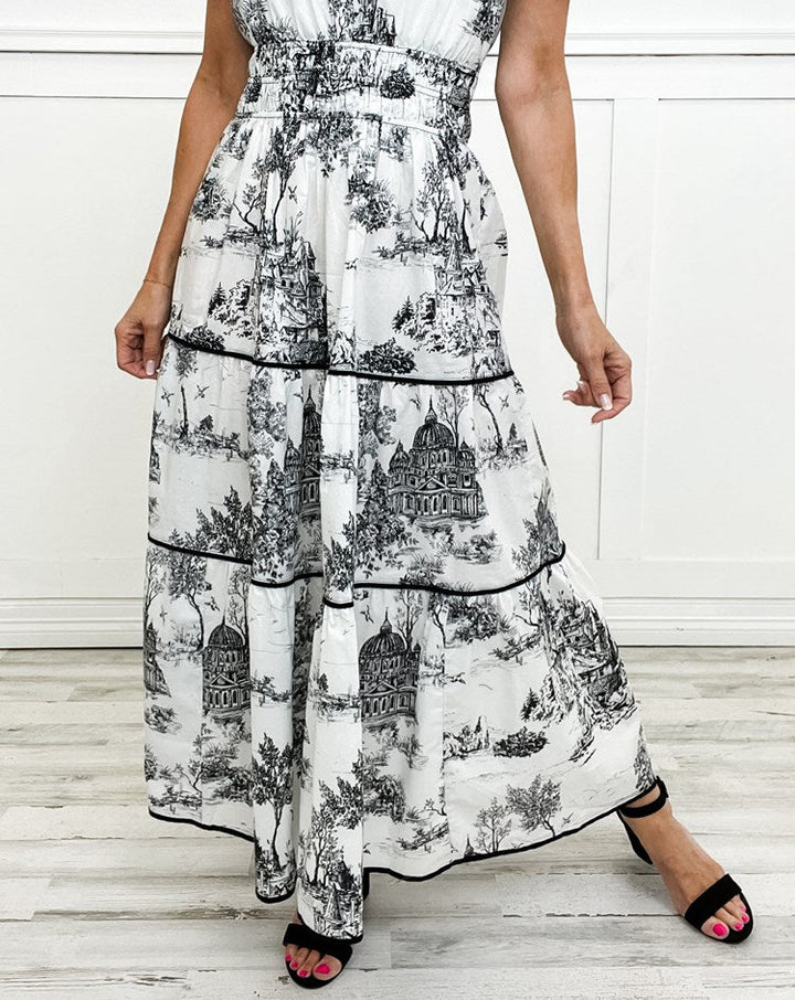 Nova - Toile Print Maxi Dress