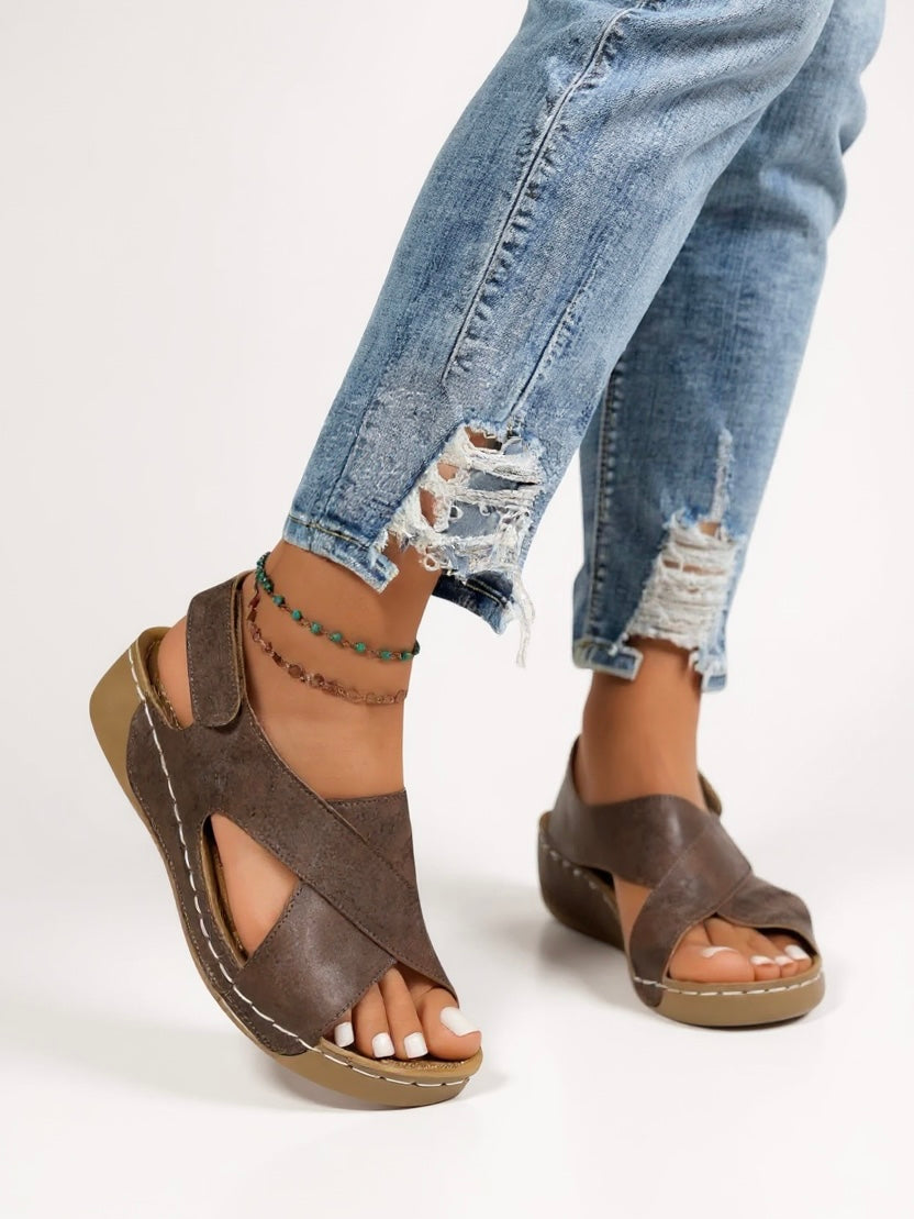 Olive | Women's Platform Wedge Sandals