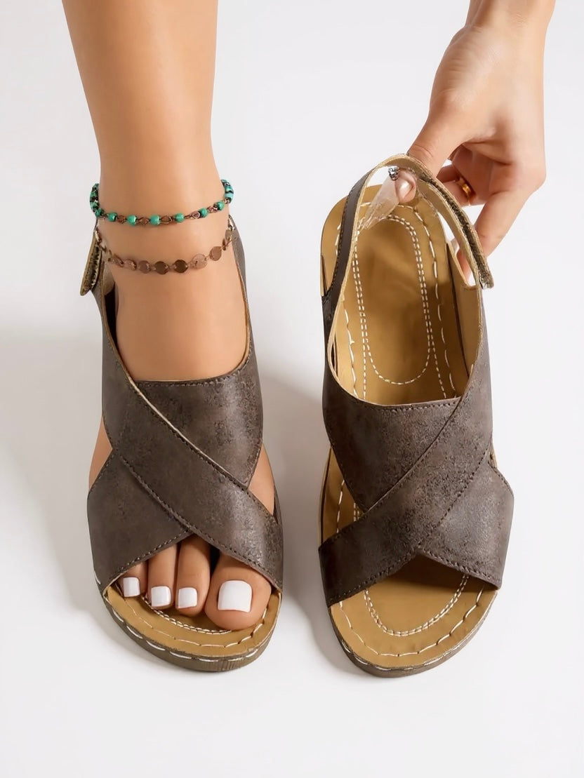 Olive | Women's Platform Wedge Sandals