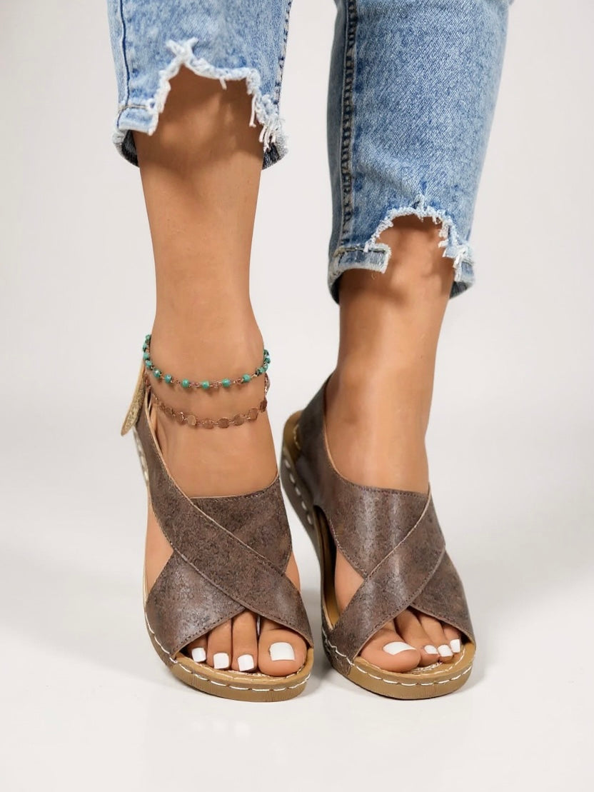 Olive | Women's Platform Wedge Sandals