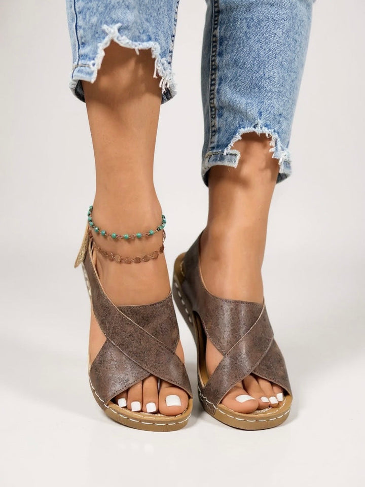 Olive | Women's Platform Wedge Sandals