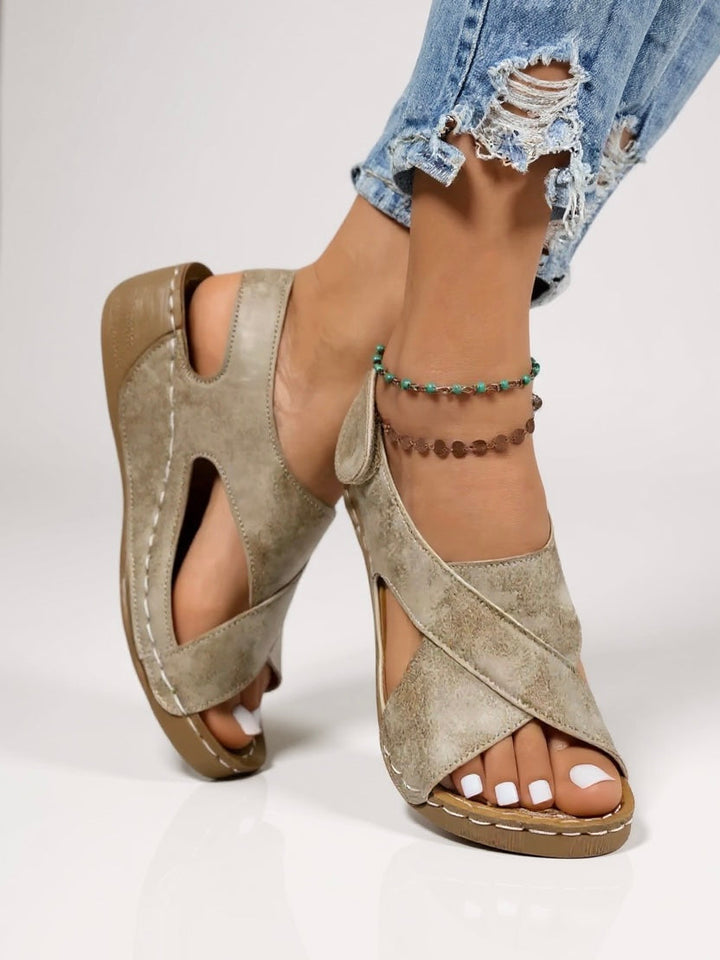 Olive | Women's Platform Wedge Sandals