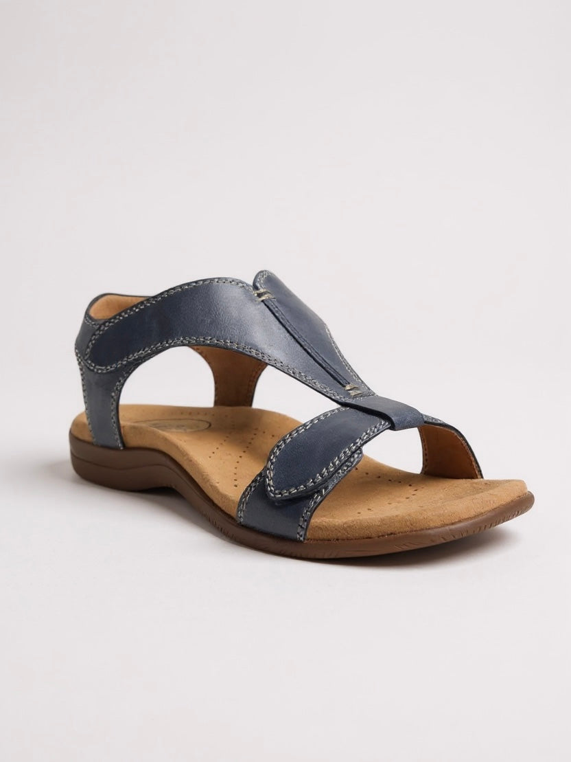 Dove | Women's Flat Cushioned T-Strap Sandals for Walking