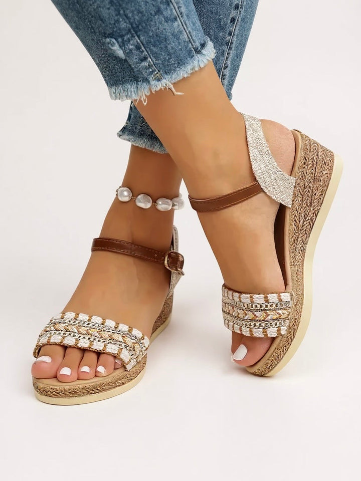 Effie | Women's Woven Cushioned Wedge Sandals