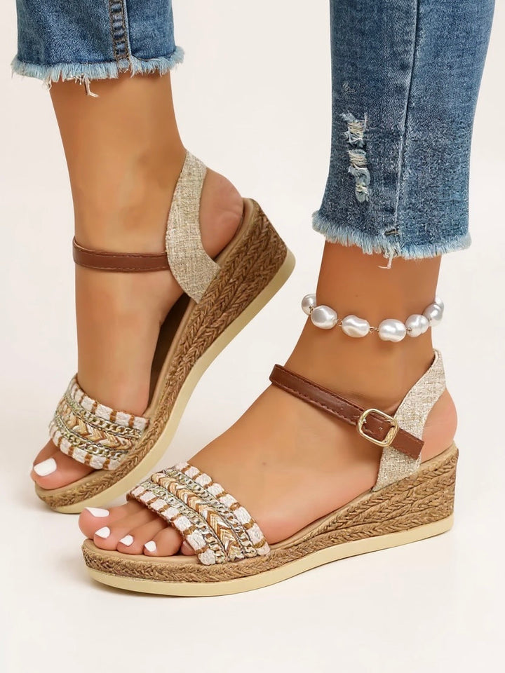 Effie | Women's Woven Cushioned Wedge Sandals