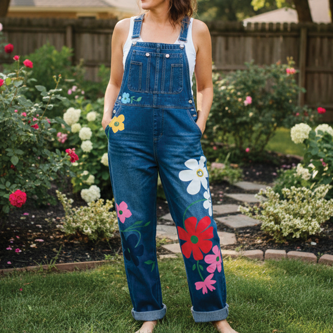 Tracy - Sleeveless Denim Overalls