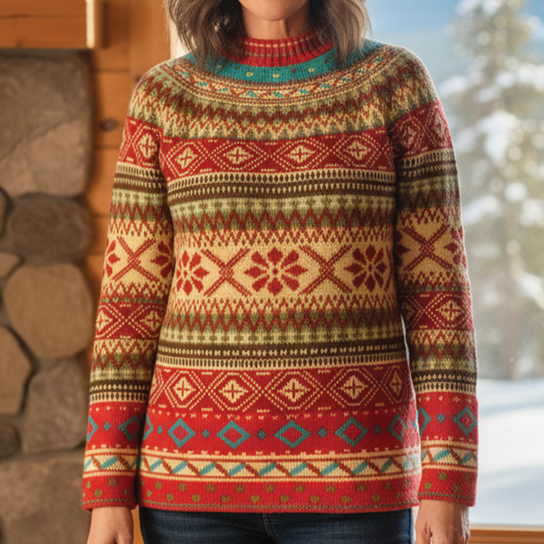 Christina - Patterned Knit Sweater