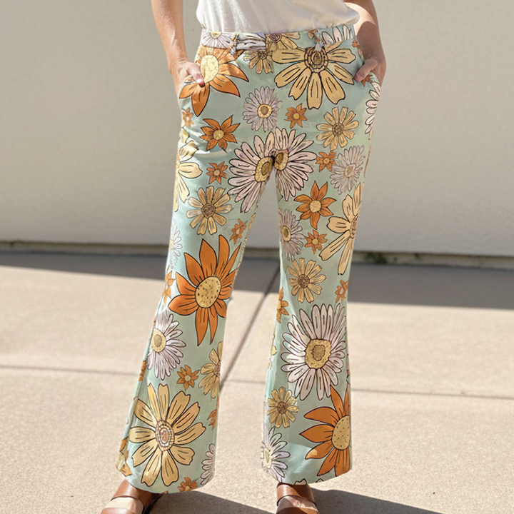 Jan - Floral Wide-Leg Pants