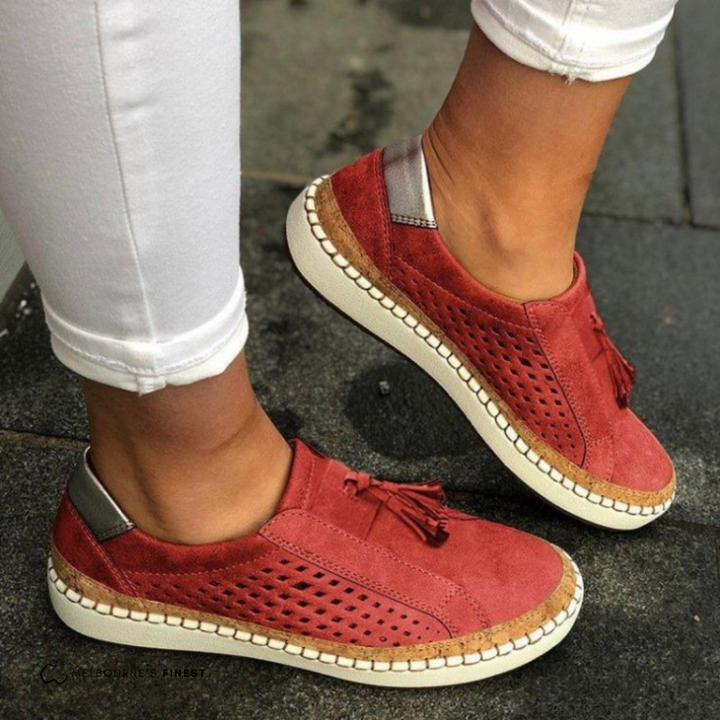 Claire - Perforated Slip-On Shoes