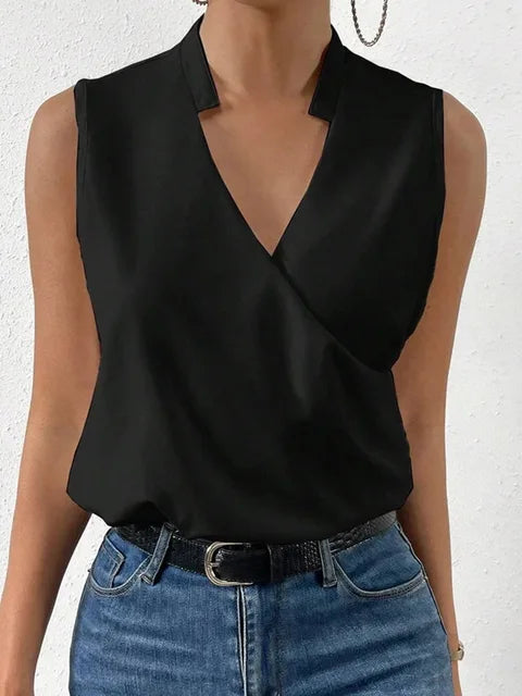 Summer top with V-neck for women | Casual