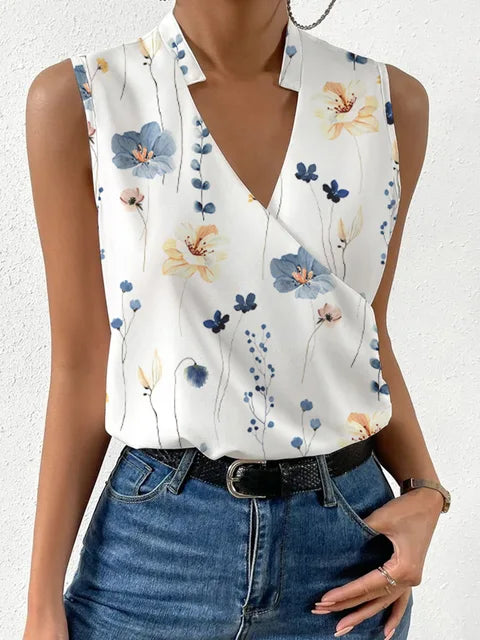 Summer top with V-neck for women | Casual