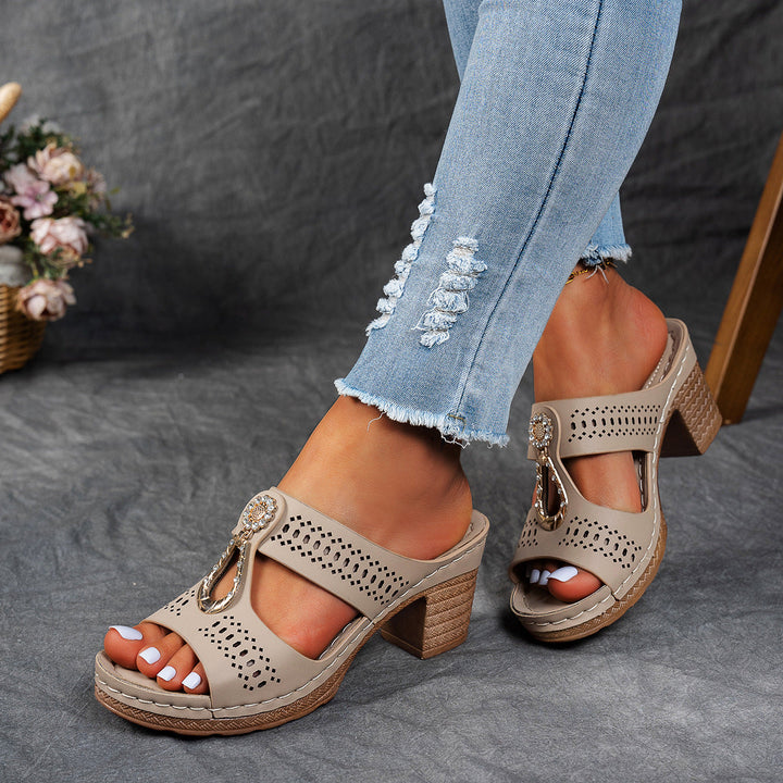 Finley | Women's Orthopedic Rhinestone Flat Sandals