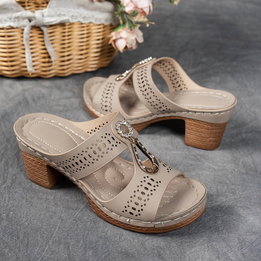 Finley | Women's Orthopedic Rhinestone Flat Sandals