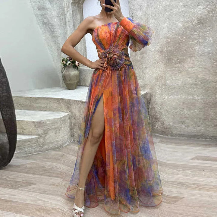 Evelyn - Floral Tulle Dress