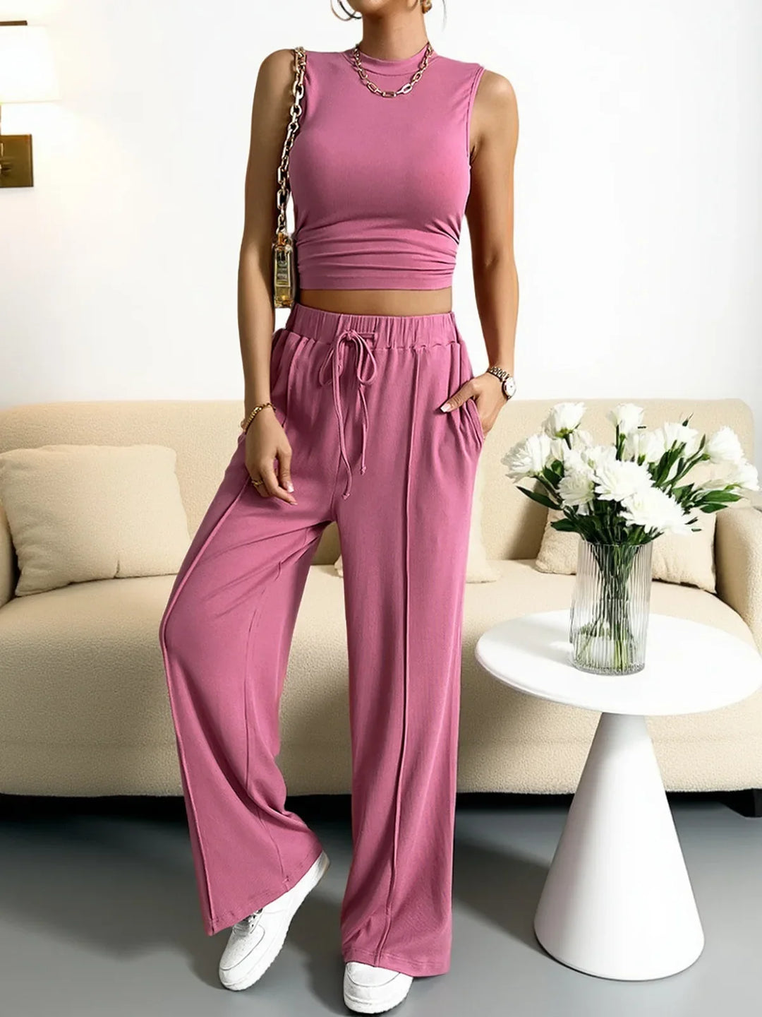 Lena – Summer Two-Piece Pants Set