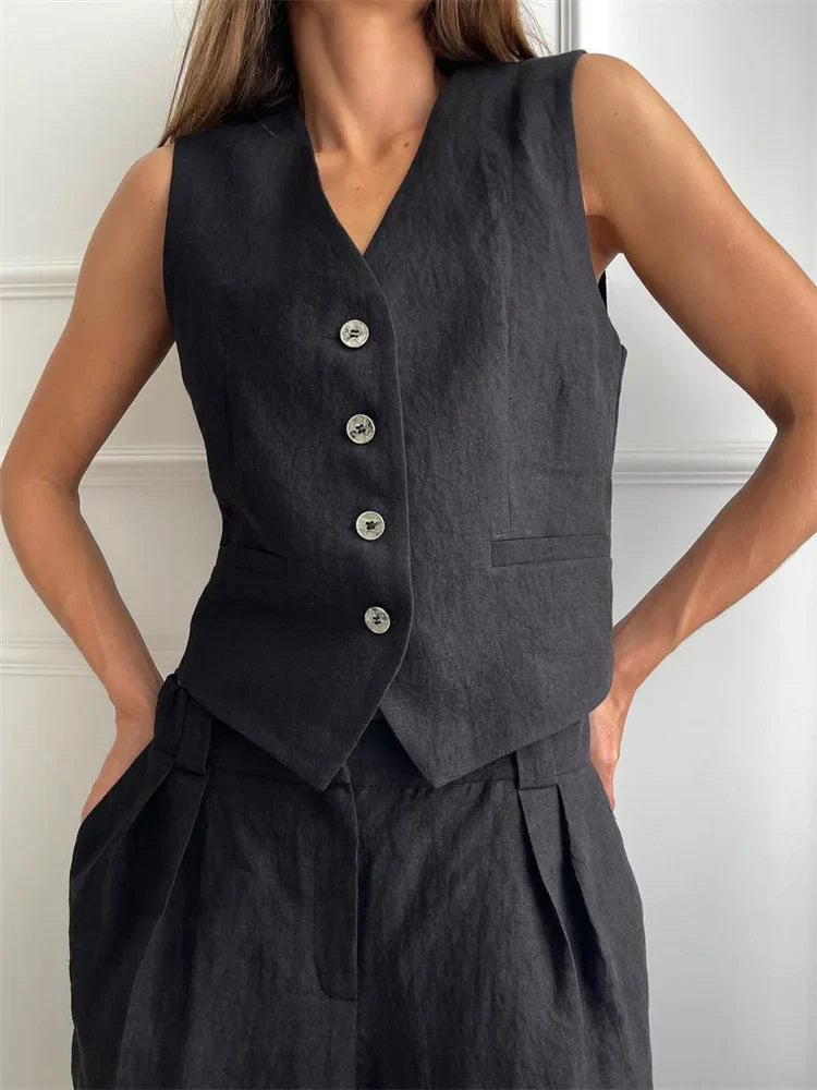 Marlowe 100% Linen Trouser Set