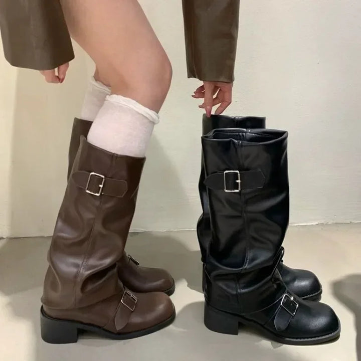 Isabella - Knee-High Platform Boots