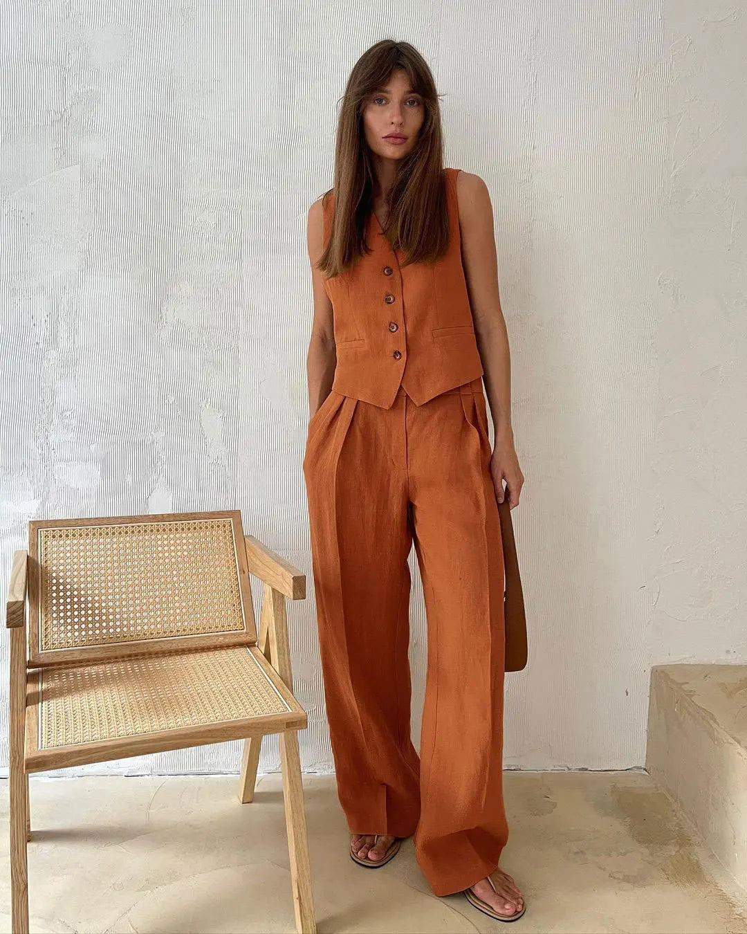 Marlowe 100% Linen Trouser Set