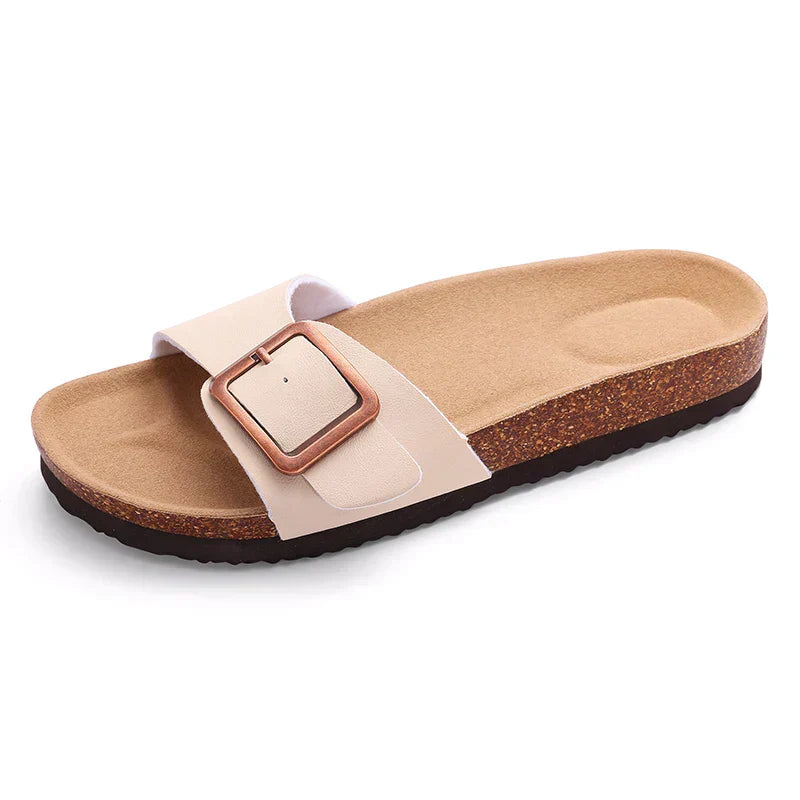 Flora | Women's Flat Adjustable Buckle Sandals