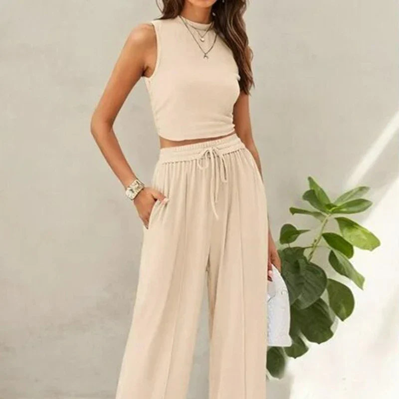 Lena – Summer Two-Piece Pants Set