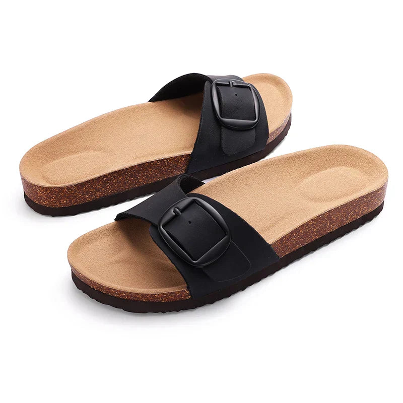 Flora | Women's Flat Adjustable Buckle Sandals