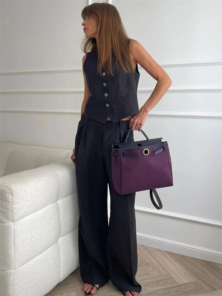 Marlowe 100% Linen Trouser Set