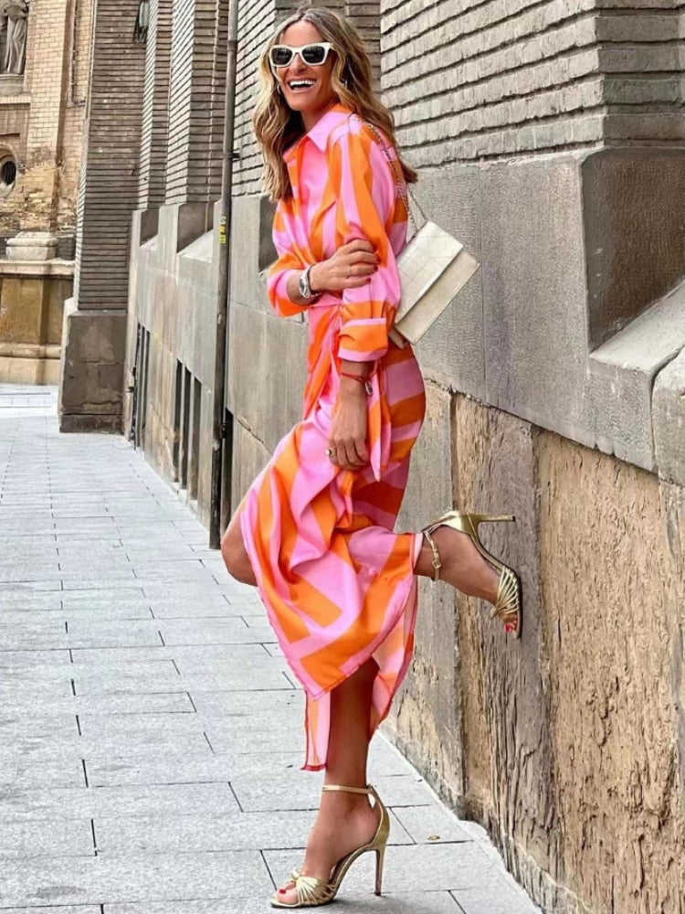 Amy - Printed Wrap Dress