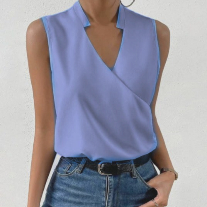 Summer top with V-neck for women | Casual
