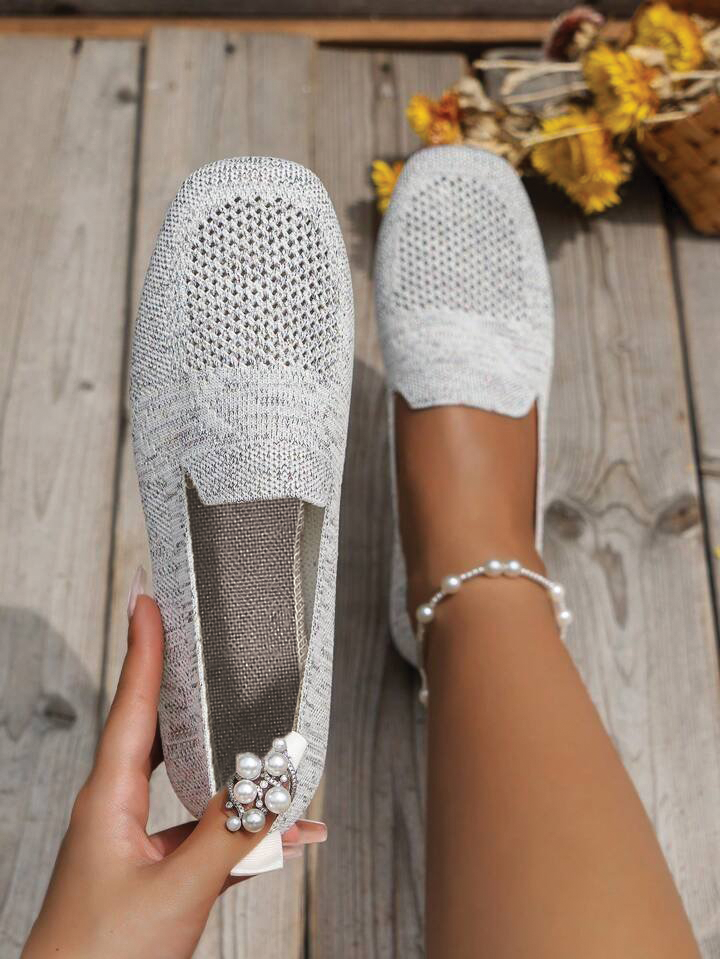 Lisa - Knit Slip-On Flats