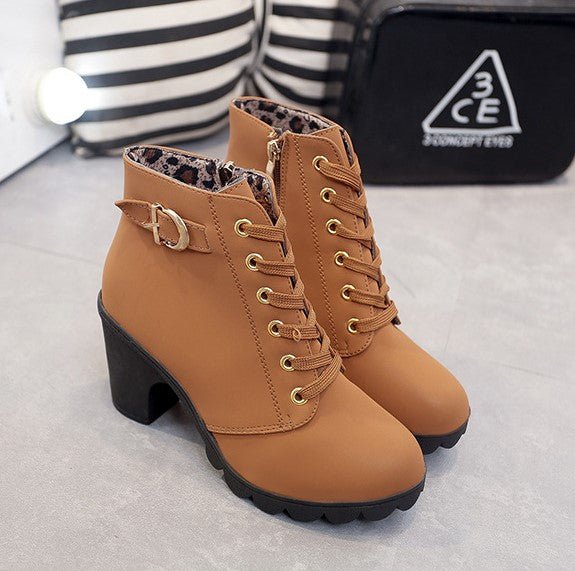 Hazel - Lace-Up Ankle Boots