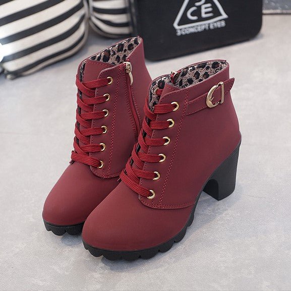 Hazel - Lace-Up Ankle Boots