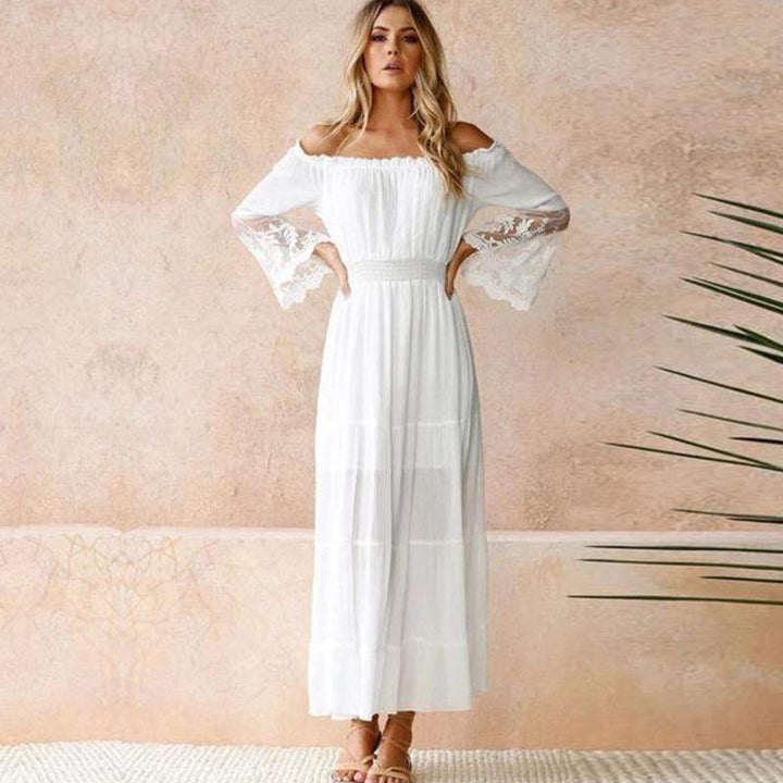 Boho Sexy Lace Beach Maxi Long Dress